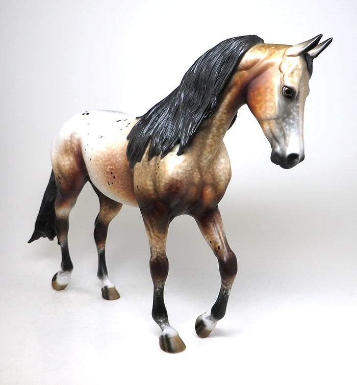 ORIGINAL COWBOY - OOAK BAY APPALOOSA THOROUGHBRED MODEL HORSE - 1/8