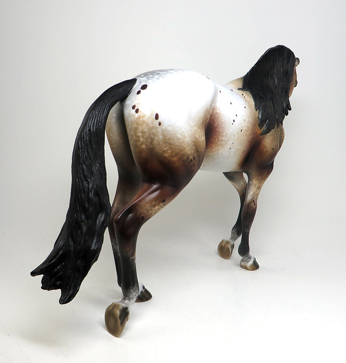 ORIGINAL COWBOY - OOAK BAY APPALOOSA THOROUGHBRED MODEL HORSE - 1/8