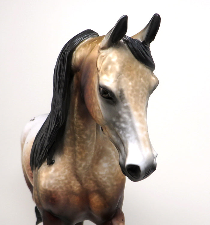 ORIGINAL COWBOY - OOAK BAY APPALOOSA THOROUGHBRED MODEL HORSE - 1/8