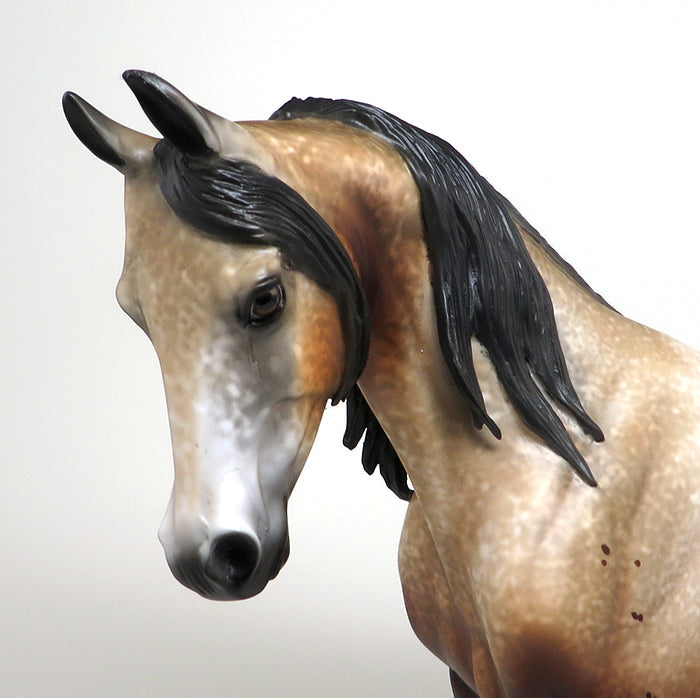 ORIGINAL COWBOY - OOAK BAY APPALOOSA THOROUGHBRED MODEL HORSE - 1/8