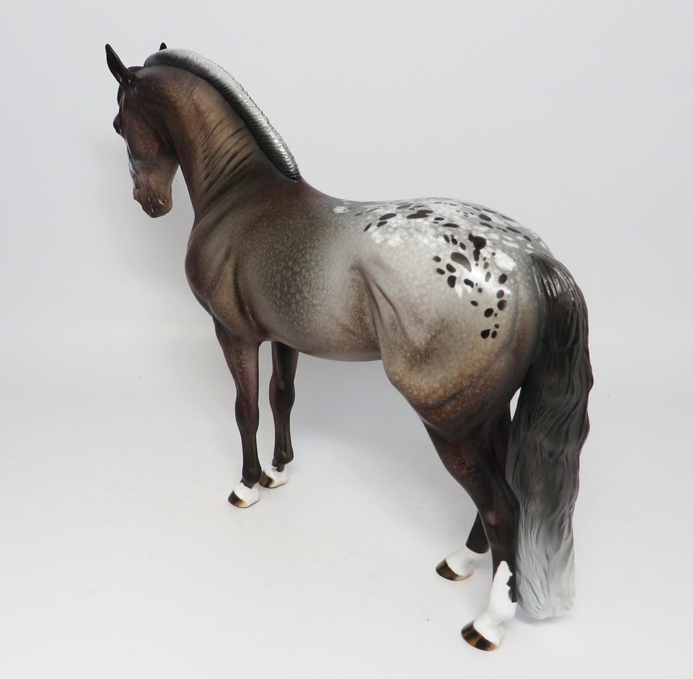 AMERICAN CLASSIC-OOAK APPALOOSA ROACHED MANE ANDALUSIAN MODEL HORSE BY DAWN QUICK EQ 2017