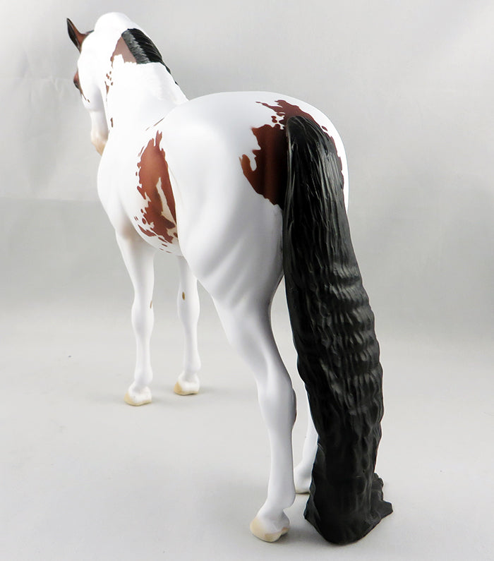 HEAVENSBEE-OOAK BAY TOBIANO ANDALUSIAN MODEL HORSE PAINTED BY DAWN QUICK 9/8