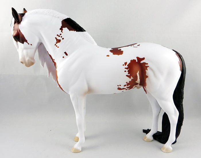 HEAVENSBEE-OOAK BAY TOBIANO ANDALUSIAN MODEL HORSE PAINTED BY DAWN QUICK 9/8