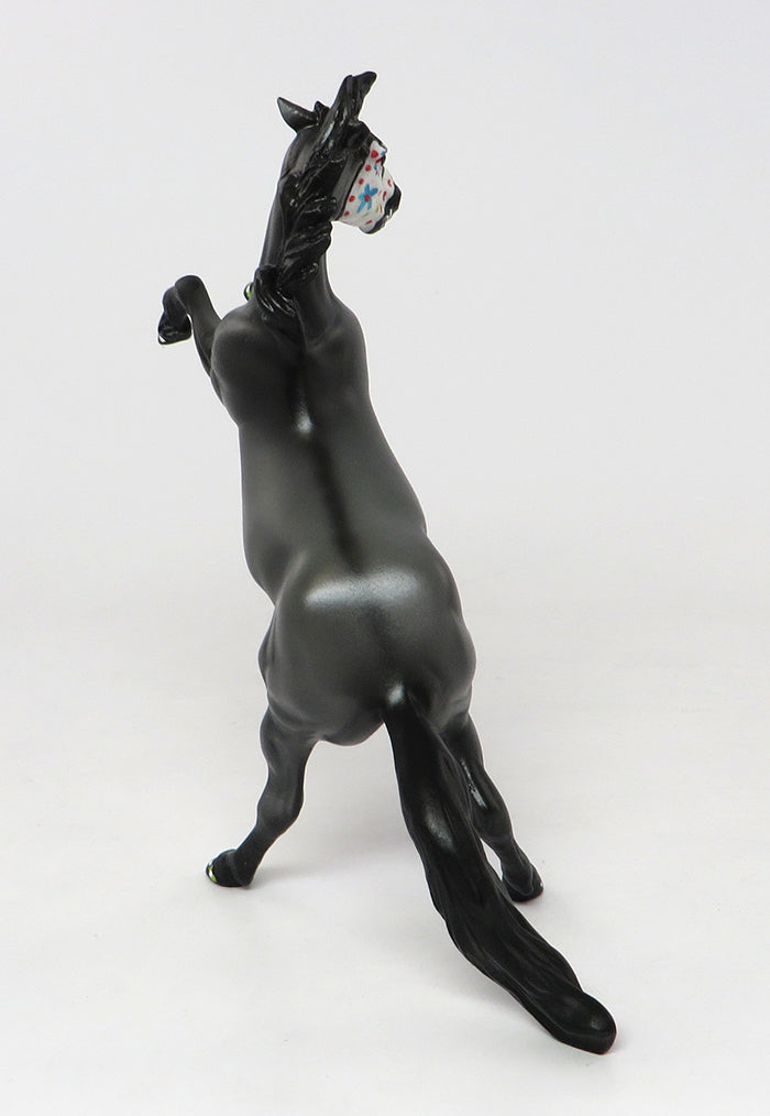 ARANA-&quot;Spider&quot; OOAK GRULLA SUGAR SKULL REARING CHIP MODEL HORSE 9/9
