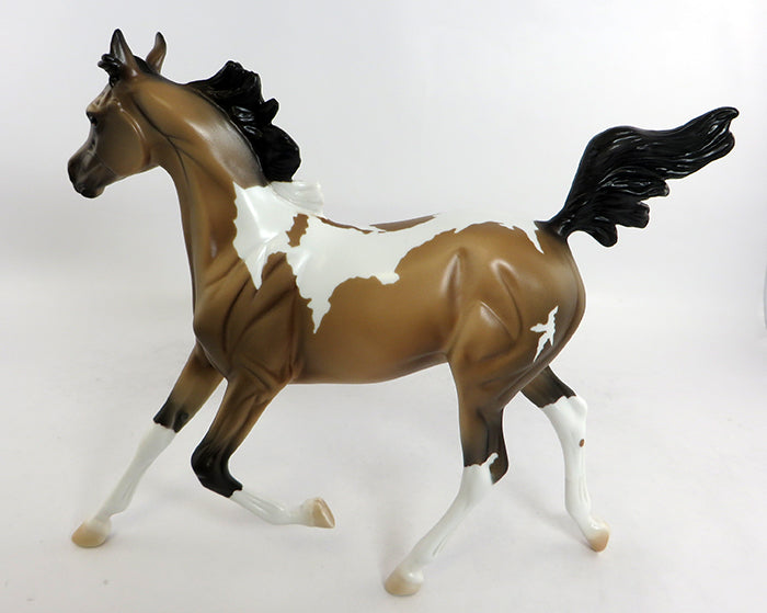 ARWYN-OOAK BUCKSKIN PAINT YEARLING MODEL HORSE 2/7