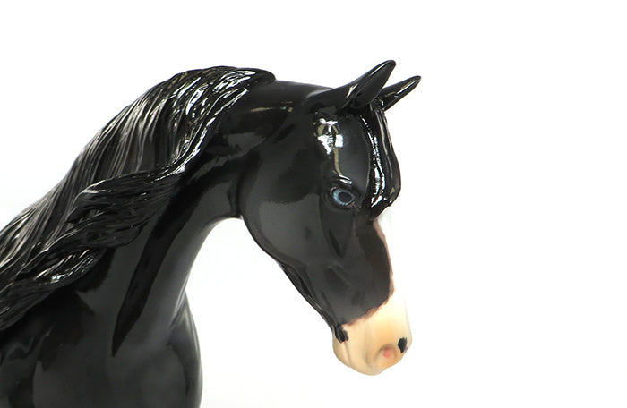 ATLAS-OOAK DARK GREY GOING BLACK SHADED PAINT PONEY Model Horse 8/12