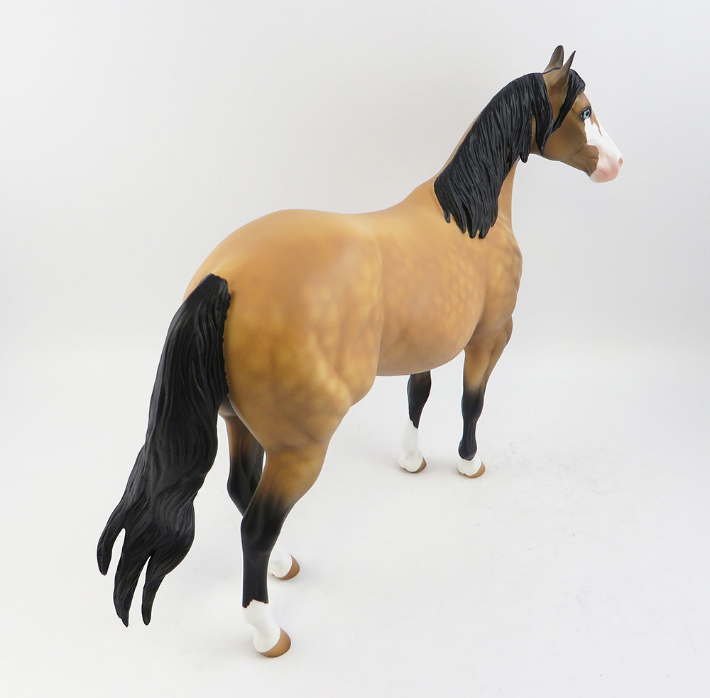 BACKLASH DAPPLE BUCKSKIN ISH MODEL HORSE 3/27
