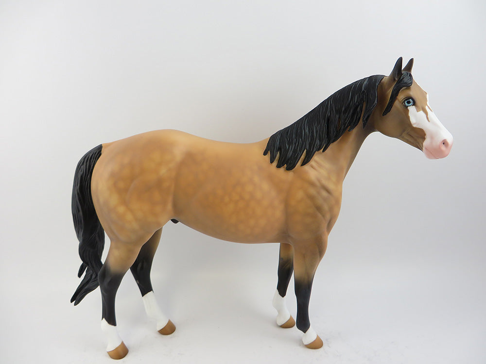 BACKLASH DAPPLE BUCKSKIN ISH MODEL HORSE 3/27