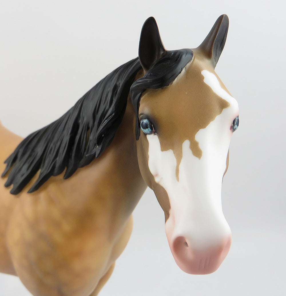 BACKLASH DAPPLE BUCKSKIN ISH MODEL HORSE 3/27