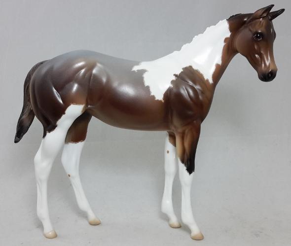 BAILEY - Blue Roan Weanling Horse Sculpture by Sheila Bishop