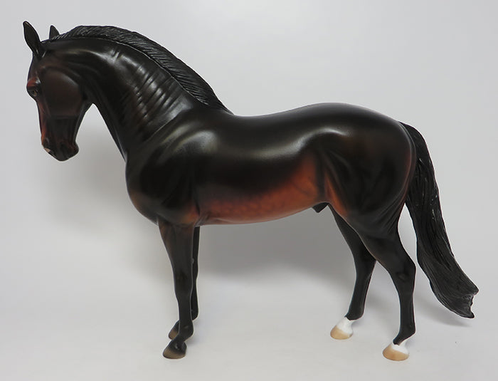 BALDACCI-OOAK DAPPLE BAY ANDALUSIAN MODEL HORSE 8/4