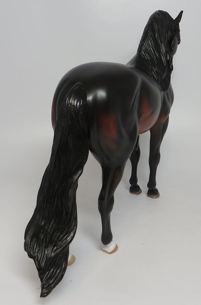 BALDACCI-OOAK DAPPLE BAY ANDALUSIAN MODEL HORSE 8/4