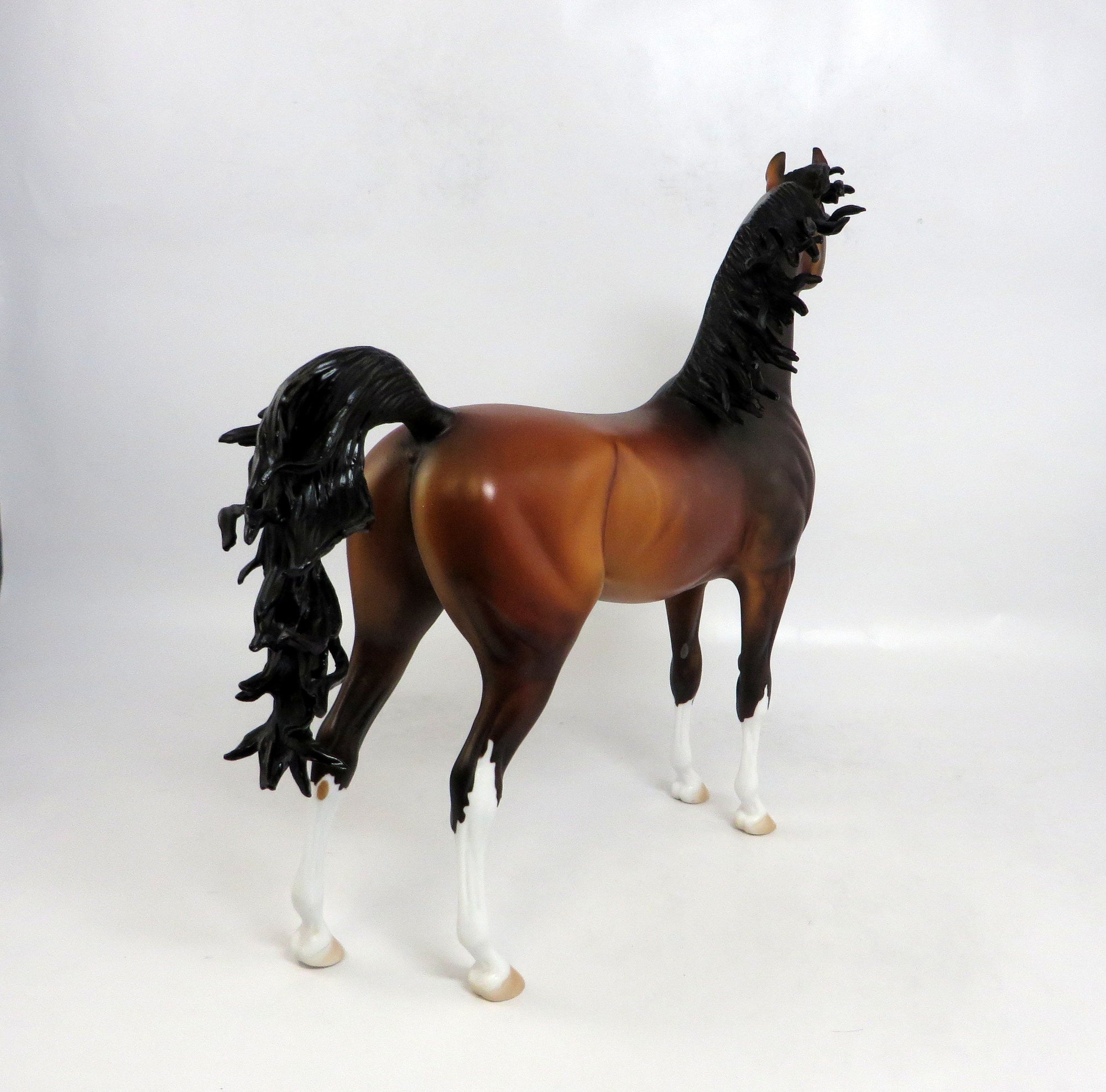 BASK-OOAK DAPPLE BAY ARABIAN MODEL HORSE BY DAWN QUICK 12/29