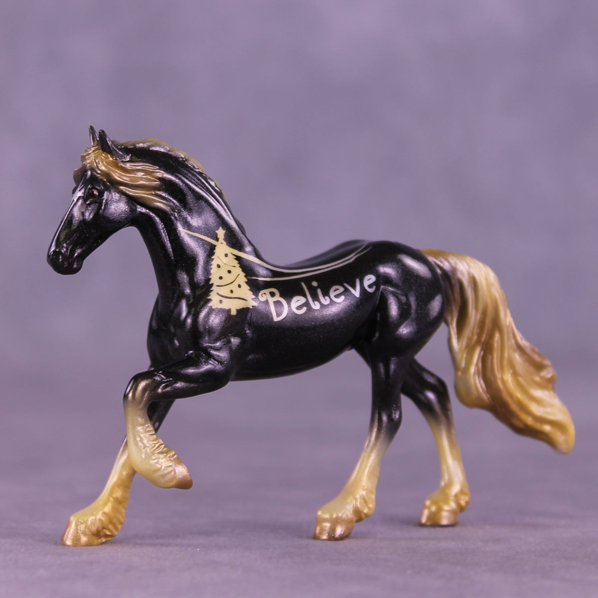 Believe in Joy OOAK Chip Friesian by Enrique Duarte HS25