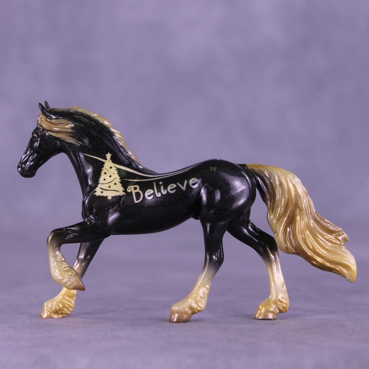 Believe in Joy OOAK Chip Friesian by Enrique Duarte HS25