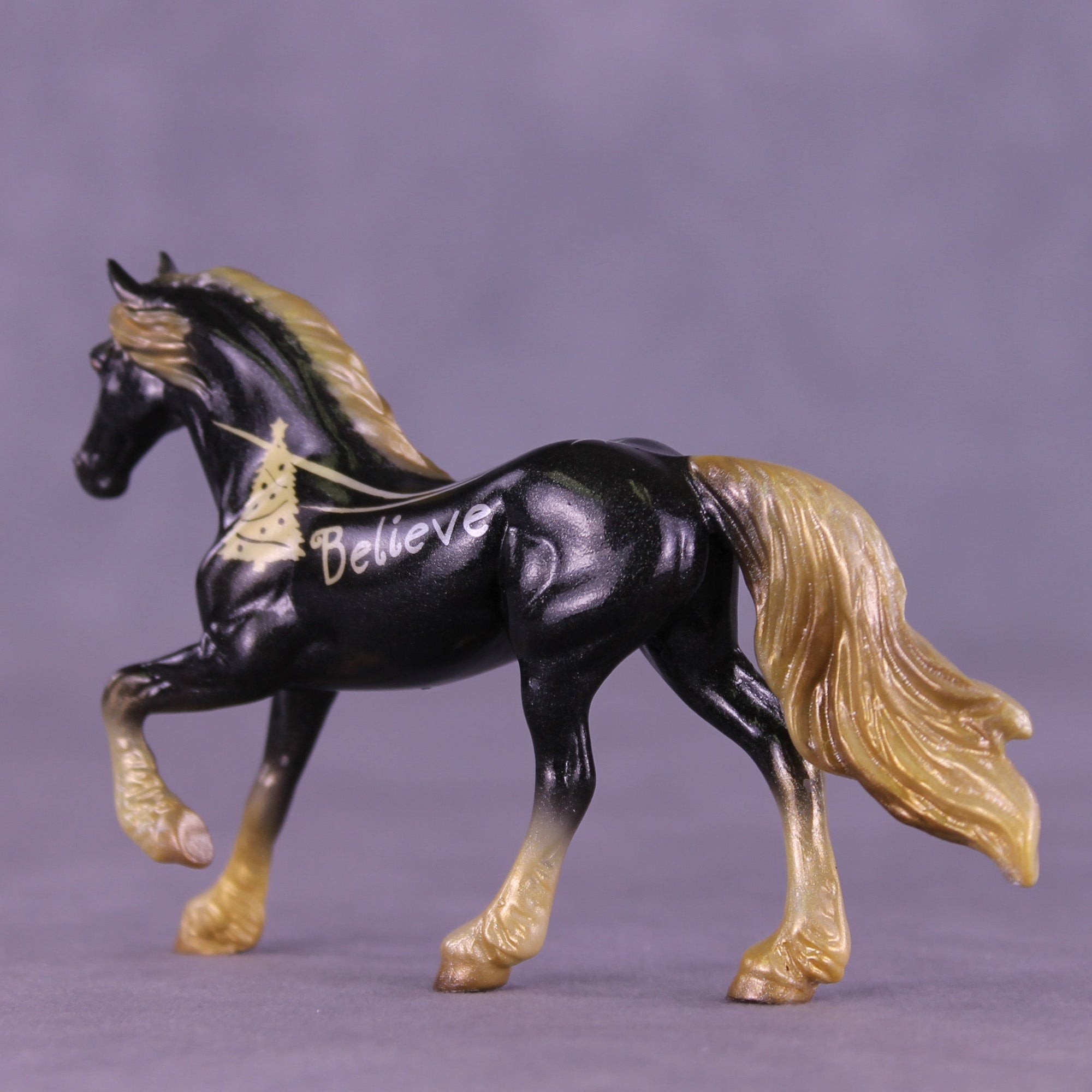 Believe in Joy OOAK Chip Friesian by Enrique Duarte HS25