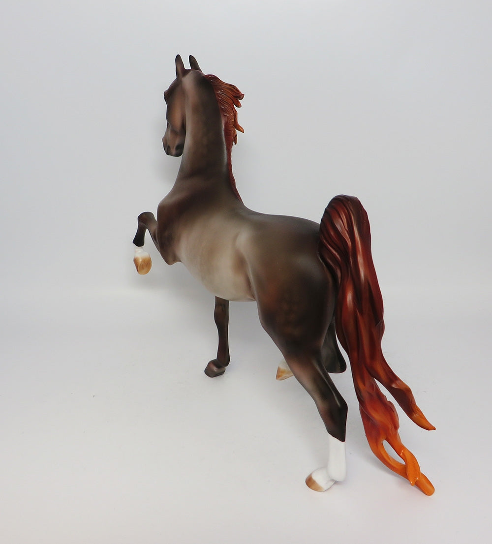 BERRYESSA-LE-5 DAPPLE GREY SADDLEBRED WITH CUSTOM MANE AND TAIL EQ 2017