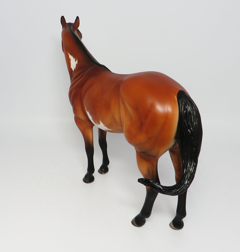 BETSY ROSS-OOAK DAPPLE BAY ETCHED PINTO ISH MODEL HORSE BY JULIE KEIM EQ 2017