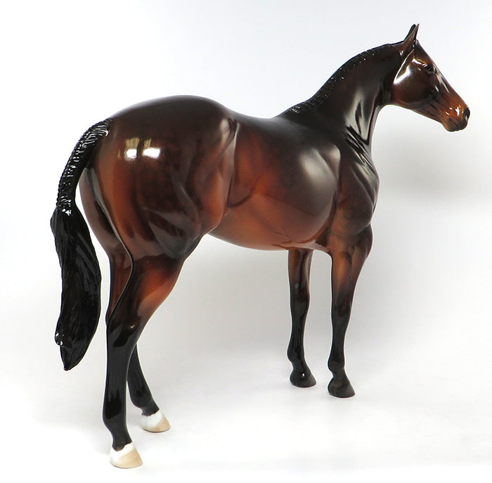 BIG BAD WOLF-LE-6 DAPPLE BAY BRAIDED MANE ISH MODEL HORSE EQ 2016 7/28