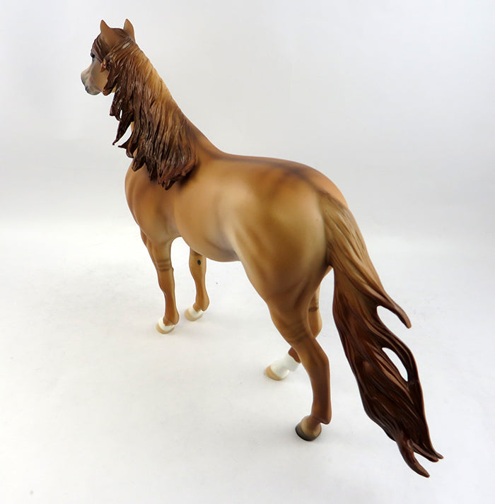 BILLINGS-OOAK RED DUN SPANISH MUSTANG MODEL HORSE 2/3