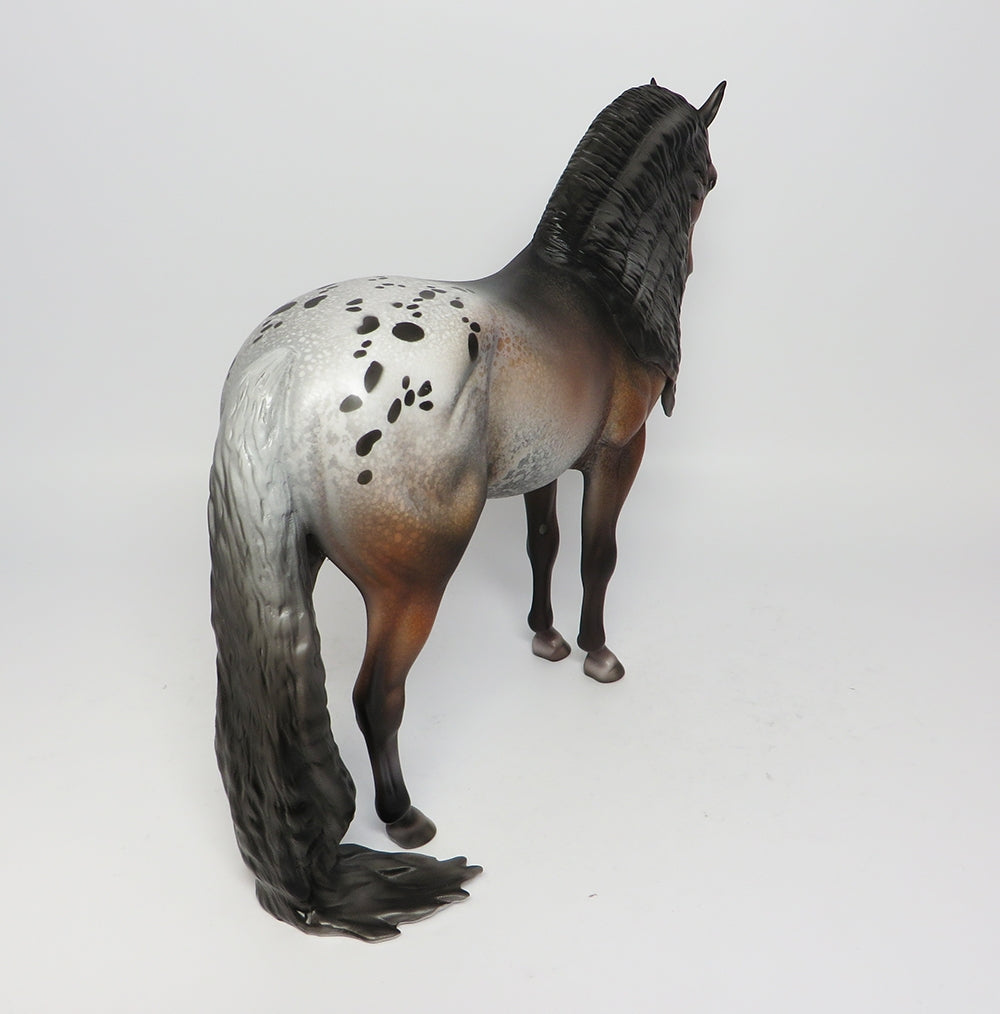 BISCAYNE~OOAK EXTREME APPALOOSA PUDDLE TAIL ANDALUSIAN MODLEL HORSE EQ 2017