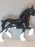 BLACK KNIGHT - Black Trotting Drafter Model Horse 2014
