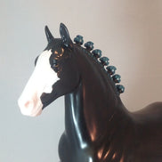 BLACK KNIGHT - Black Trotting Drafter Model Horse 2014