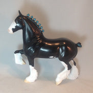 BLACK KNIGHT - Black Trotting Drafter Model Horse 2014