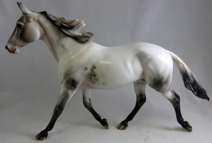 BLOWIN' SMOKE - Gray Palouse Model Horse