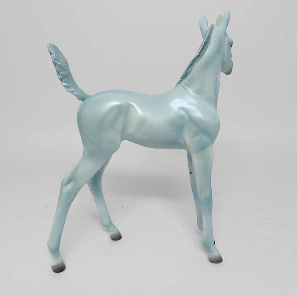 BLUE BELLE-OOAK BLUE TURNED HEAD UNICORN MODEL HORSE EQ 2017