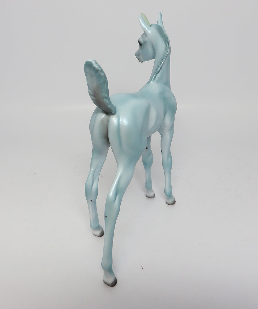 BLUE BELLE-OOAK BLUE TURNED HEAD UNICORN MODEL HORSE EQ 2017