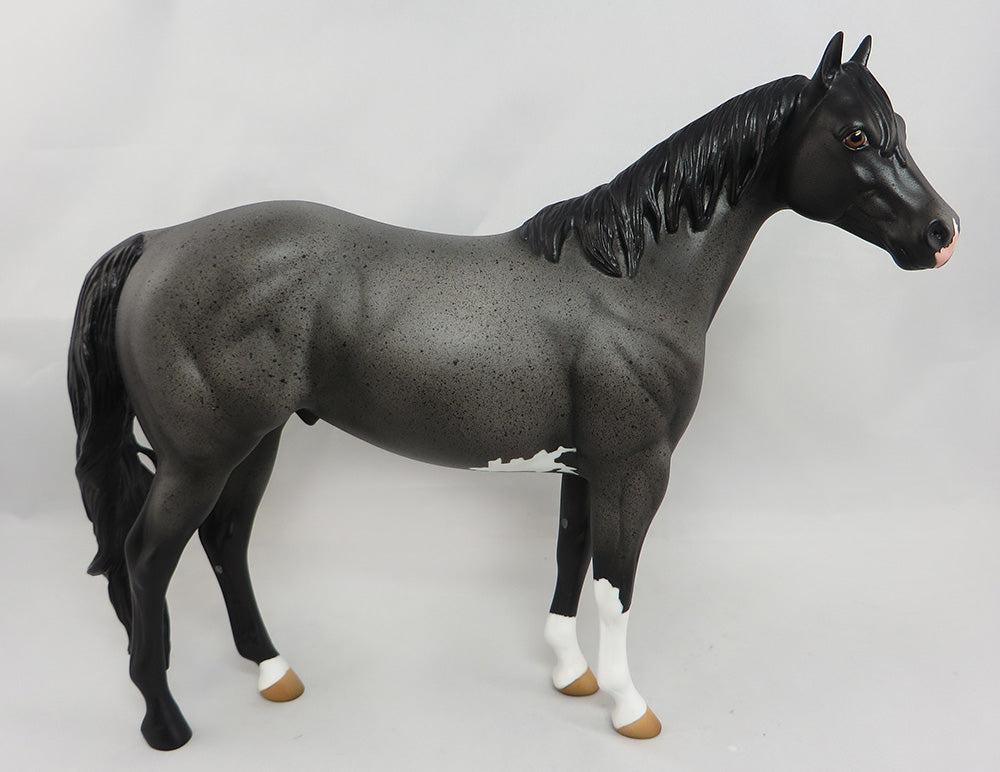 BLUE MOON HANCOCK~BLUE ROAN ISH MODEL HORSE 3/28