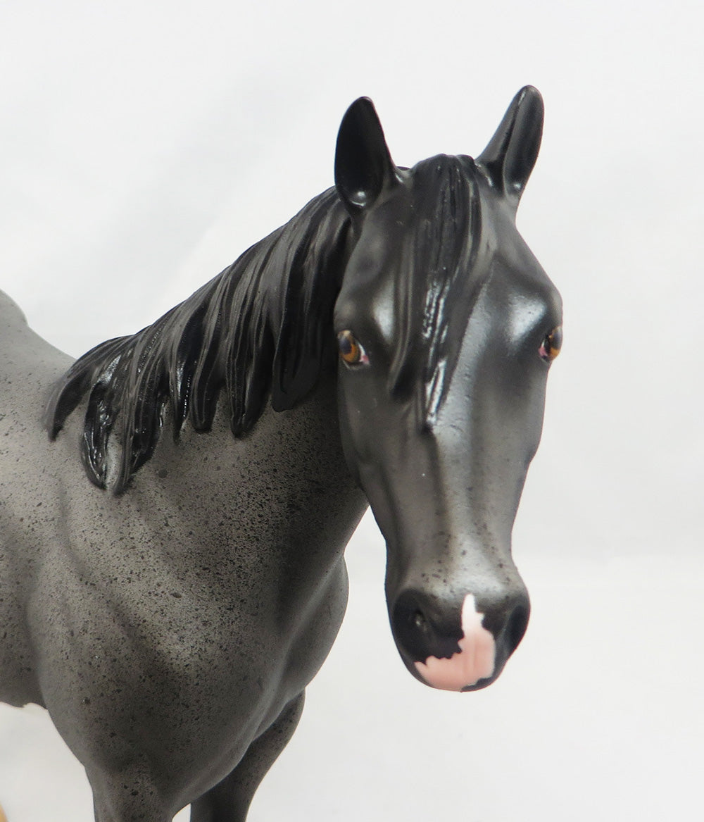 BLUE MOON HANCOCK~BLUE ROAN ISH MODEL HORSE 3/28