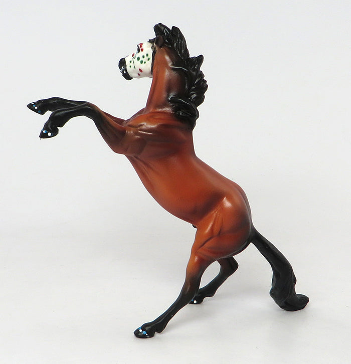 BONITA FLOR- &quot;Pretty Flower&quot; OOAK BAY REARING CHIP SUGAR SKULL MODEL HORSE 9/9