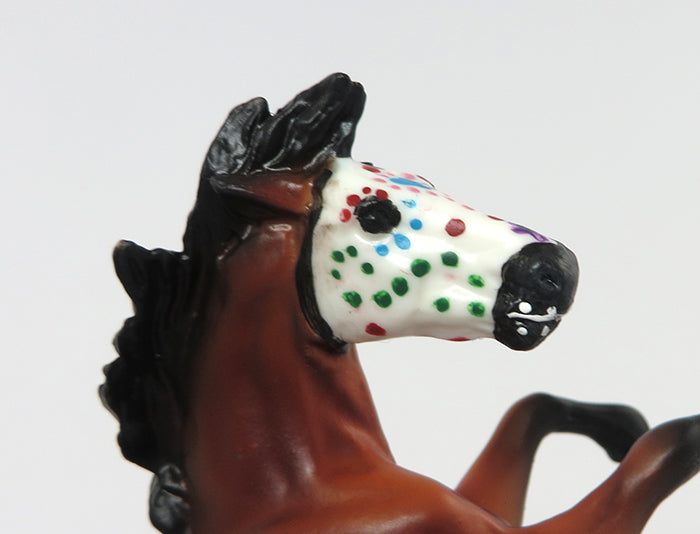 BONITA FLOR- &quot;Pretty Flower&quot; OOAK BAY REARING CHIP SUGAR SKULL MODEL HORSE 9/9