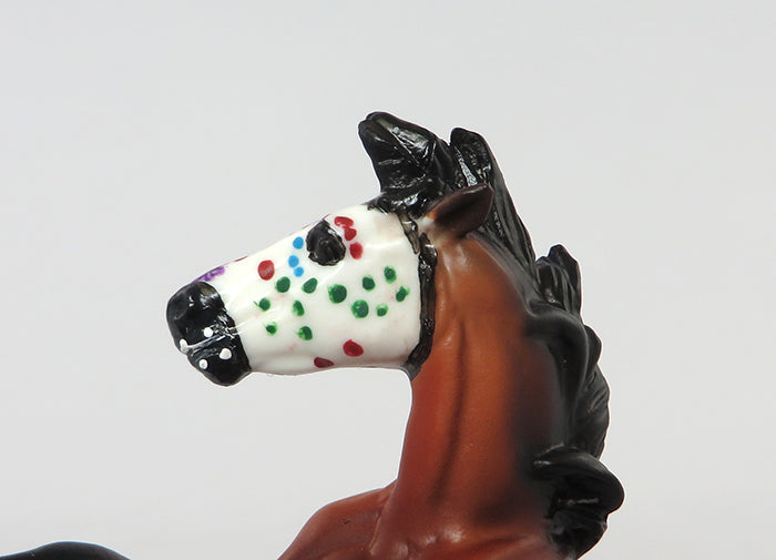 BONITA FLOR- &quot;Pretty Flower&quot; OOAK BAY REARING CHIP SUGAR SKULL MODEL HORSE 9/9