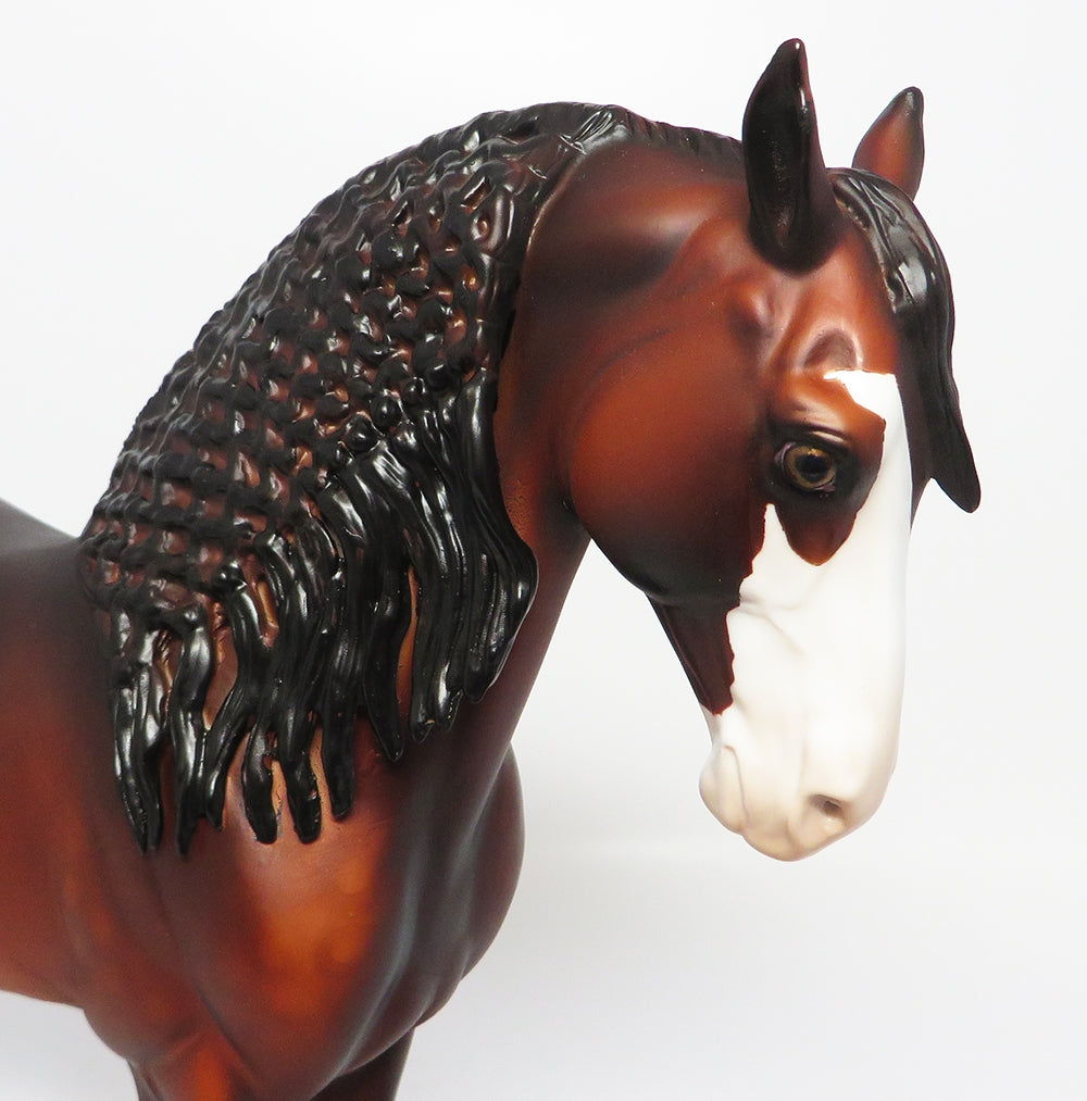 BURGOO-OOAK DAPPLE BAY BRAIDED MANE AND CM TAIL EQ 2017