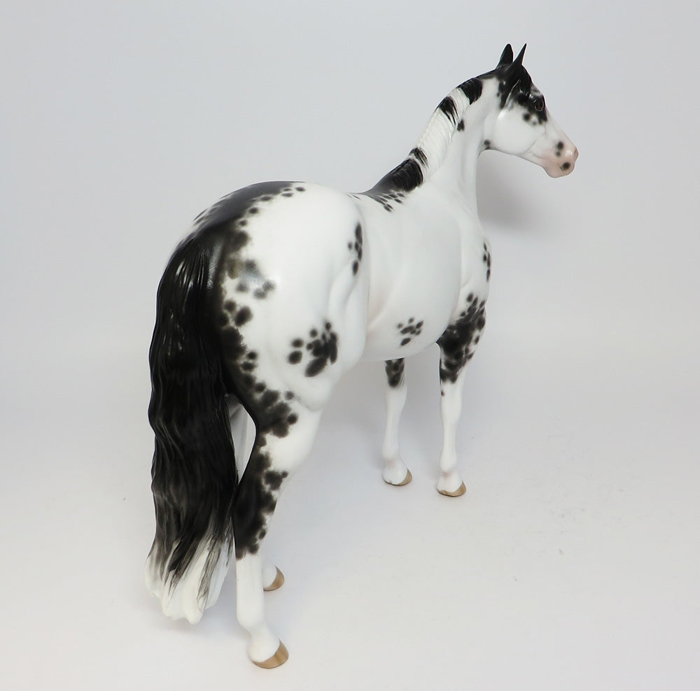 CALIENTE-OOAK BLACK FRAME OVERO ISH MODEL HORSE BY SHERYL LEISURE 06/30/17