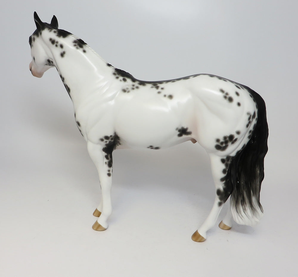 CALIENTE-OOAK BLACK FRAME OVERO ISH MODEL HORSE BY SHERYL LEISURE 06/30/17