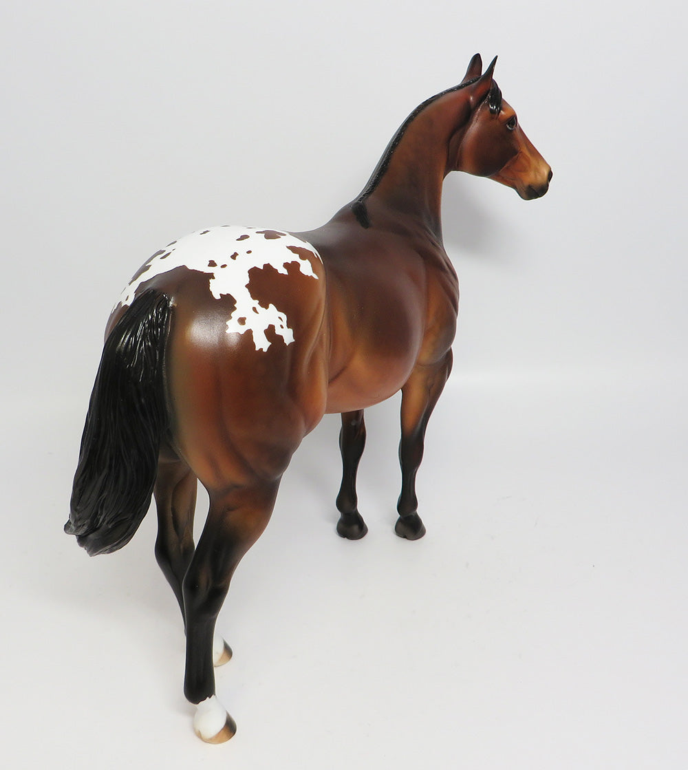 cayuga~ooak dapple bay blanket appaloosa ish model horse EQ 2017