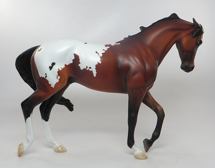 CHASING GIRLS-OOAK BAY BLANKET APPALOOSA THOROUGHBRED MODEL HORSE 8/26