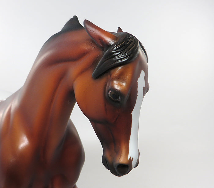 CHASING GIRLS-OOAK BAY BLANKET APPALOOSA THOROUGHBRED MODEL HORSE 8/26