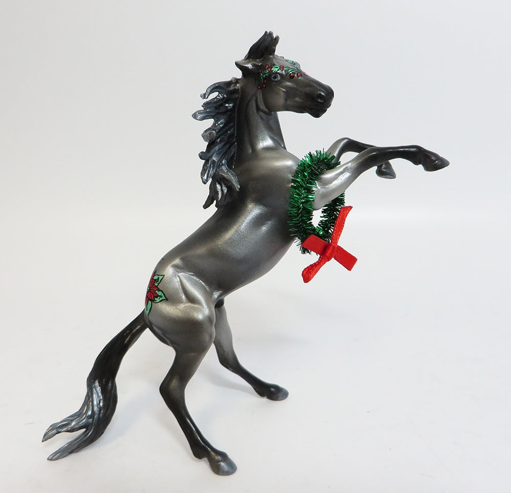 CHEERS-OOAK CUSTOM GREY DECORATOR REARING CHIP MODEL HORSE WHS 2017