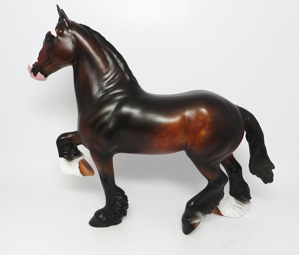 CHICKSAW-OOAK DARK DAPPLE BAY TROTTING DRAFTER EQ 2017