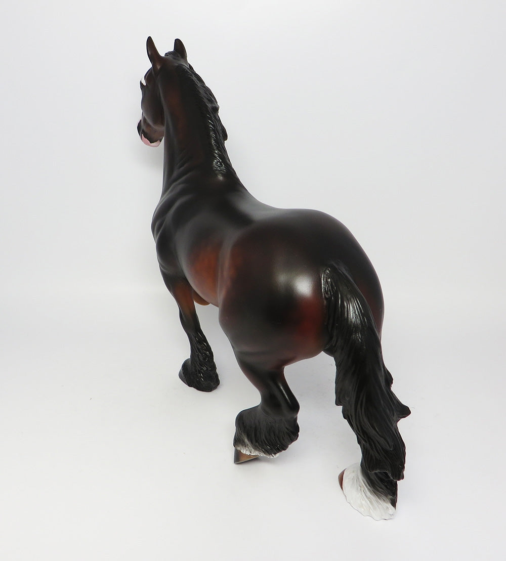 CHICKSAW-OOAK DARK DAPPLE BAY TROTTING DRAFTER EQ 2017