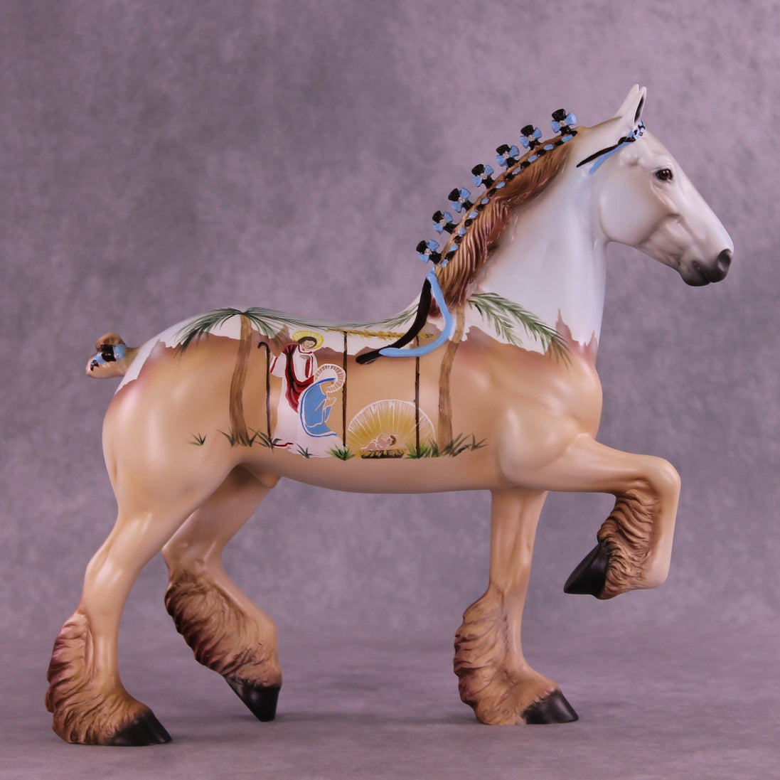 Christmas OOAK Trotting Drafter by Dawn Quick HS25