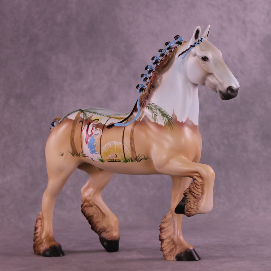 Christmas OOAK Trotting Drafter by Dawn Quick HS25