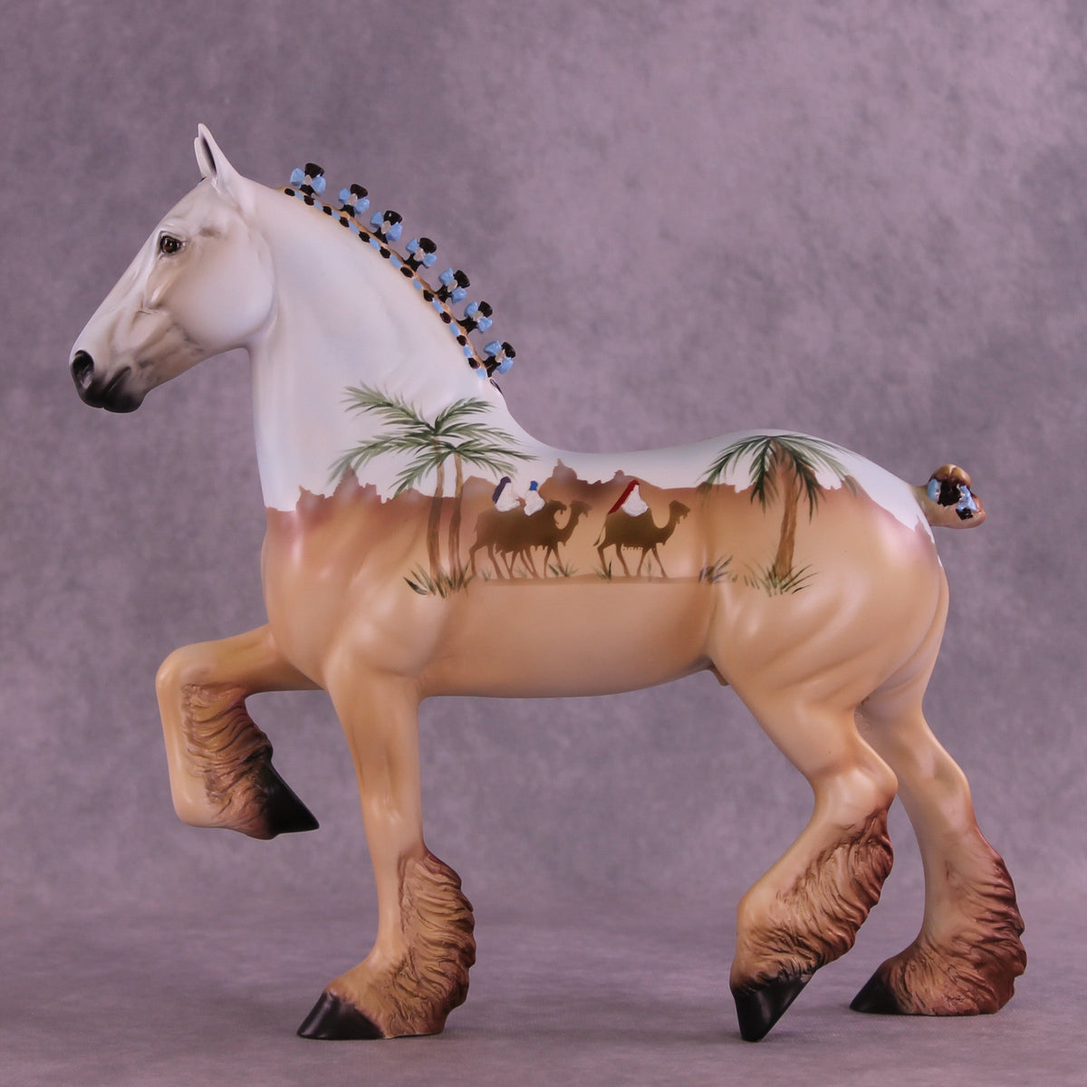 Christmas OOAK Trotting Drafter by Dawn Quick HS25