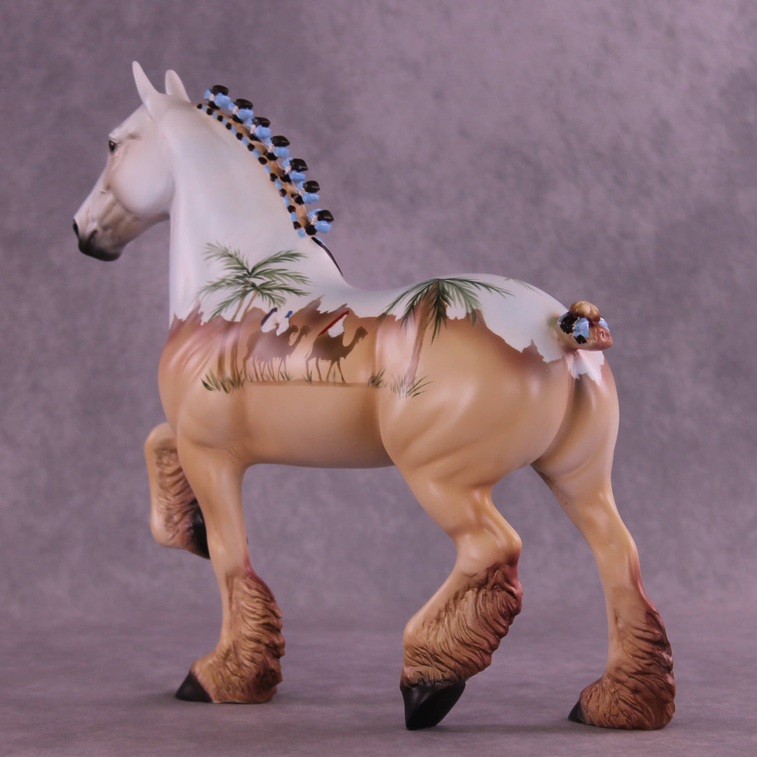 Christmas OOAK Trotting Drafter by Dawn Quick HS25