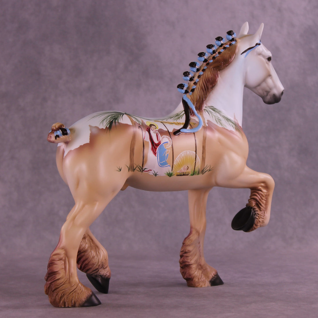 Christmas OOAK Trotting Drafter by Dawn Quick HS25